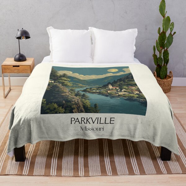 Item preview, Parkville Missouri Vintage Travel Poster | Historic River Town Art Print | KC Area Decor designed and sold by TuncGK.