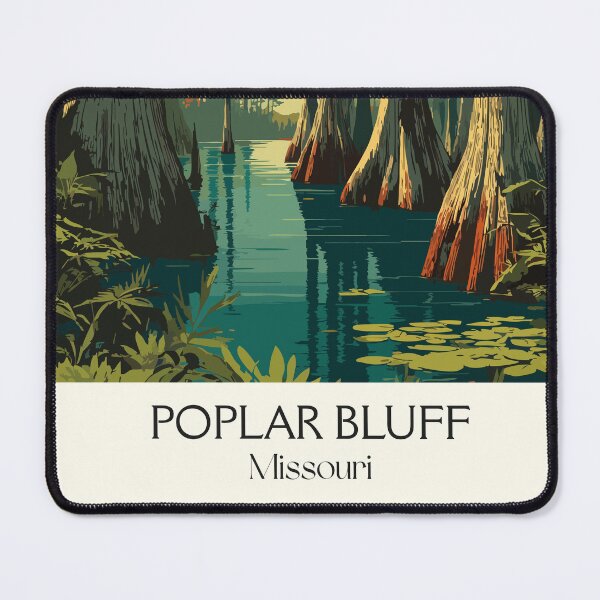 Item preview, Poplar Bluff Missouri Vintage Poster | Cypress Swamp Scenery Art Print | Southeast MO Decor designed and sold by TuncGK.