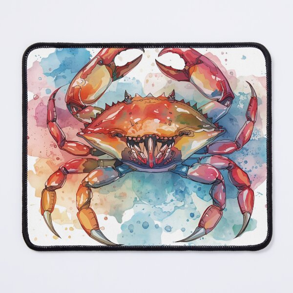 Item preview, Cancer Crab Zodiac in Watercolor designed and sold by catcurio.
