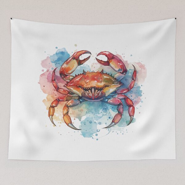 Item preview, Cancer Crab Zodiac in Watercolor designed and sold by catcurio.
