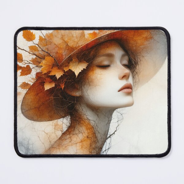 Item preview, Autumn Art | Woman with Autumn Leaves  designed and sold by KS Designs Products.