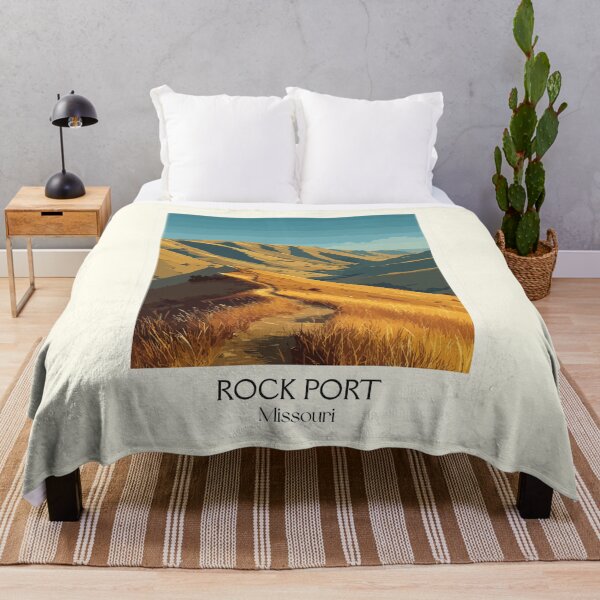 Item preview, Rock Port Missouri Vintage Travel Poster | Loestra Bluffs Art Print | Western Scenery Decor designed and sold by TuncGK.