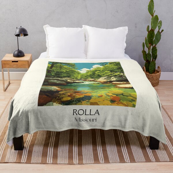 Item preview, Rolla Missouri Vintage Travel Poster | Ozark Stream Art Print | Mark Twain Forest Decor designed and sold by TuncGK.