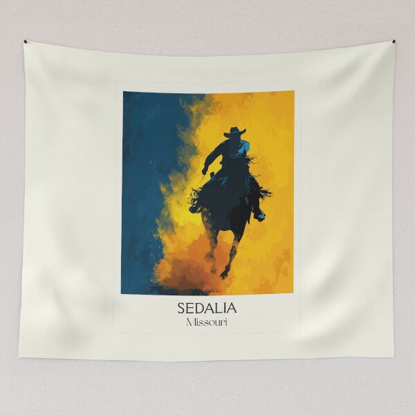 Item preview, Sedalia Missouri Vintage Travel Poster | State Fair Art Print | Modern Western Decor designed and sold by TuncGK.