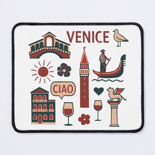 Item preview, Colorful Venice Italy Travel Icons designed and sold by Gaby112703.