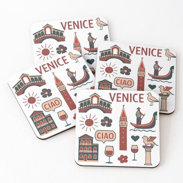 Item preview, Colorful Venice Italy Travel Icons designed and sold by Gaby112703.