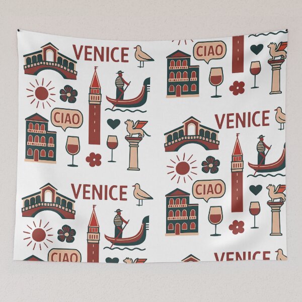 Item preview, Colorful Venice Italy Travel Icons designed and sold by Gaby112703.
