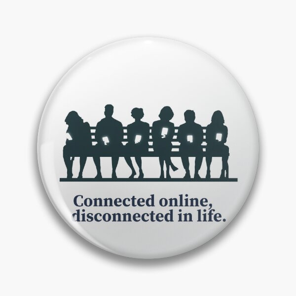 Item preview, Connected Online, Disconnected in Life – Minimalist Retro Design designed and sold by ebietade69.