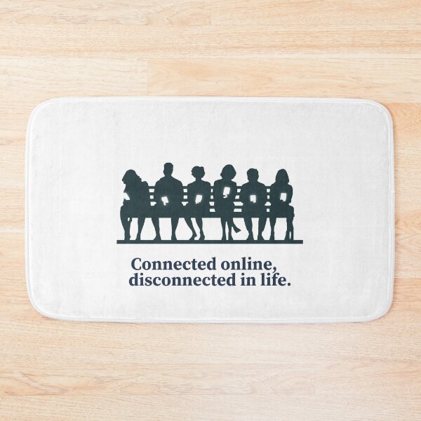 Item preview, Connected Online, Disconnected in Life – Minimalist Retro Design designed and sold by ebietade69.