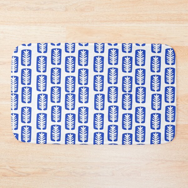 Item preview, Modern Cobalt Cutout Leaf Pattern designed and sold by QuietBloom80.