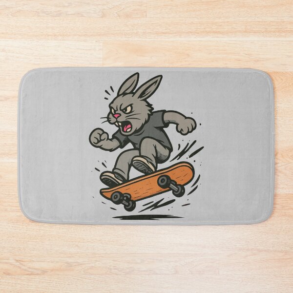 Item preview,  Ollie the Hare - Angry Skateboard Rabbit Graphic designed and sold by SillyPawsStudio.