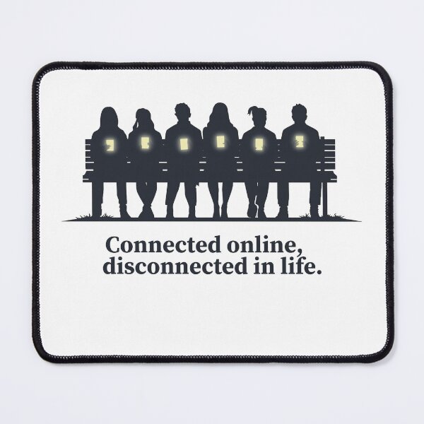 Item preview, Connected Online, Disconnected in Life – Minimalist Retro Design 2 designed and sold by ebietade69.