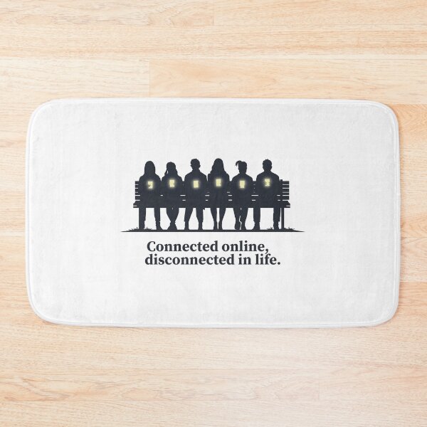Item preview, Connected Online, Disconnected in Life – Minimalist Retro Design 2 designed and sold by ebietade69.