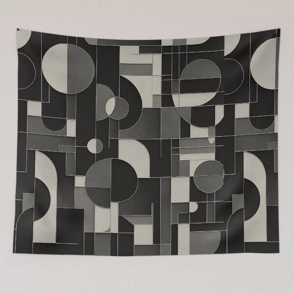 Item preview, Monochrome Geometric Symphony designed and sold by Zenvo.
