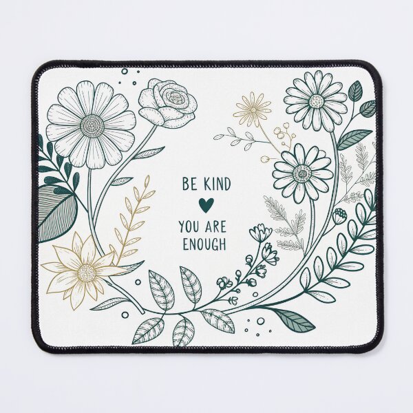 Item preview, Be Kind Floral Line Art Sticker | Fluffy Peels designed and sold by FluffyPeels.