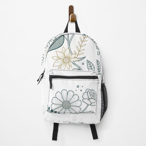 Item preview, Be Kind Floral Line Art Sticker | Fluffy Peels designed and sold by FluffyPeels.
