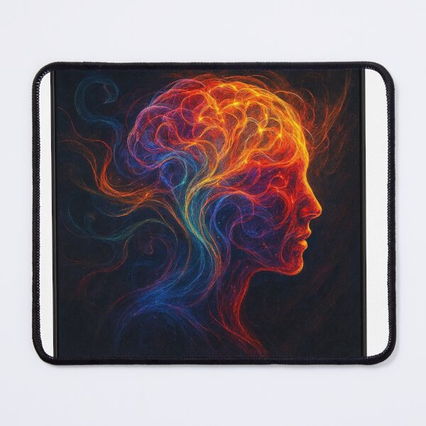 Item preview, Abstract Neutral Energy - Vibrant Mind Wall Art | Colourful Light Portrait designed and sold by ArtisticAuraCreation.
