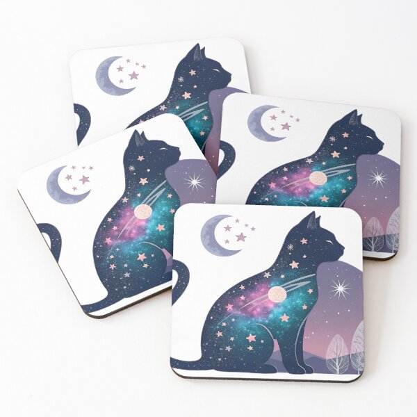 Item preview, Galactic Dreamer Cat Sticker | Fluffy Peels designed and sold by FluffyPeels.