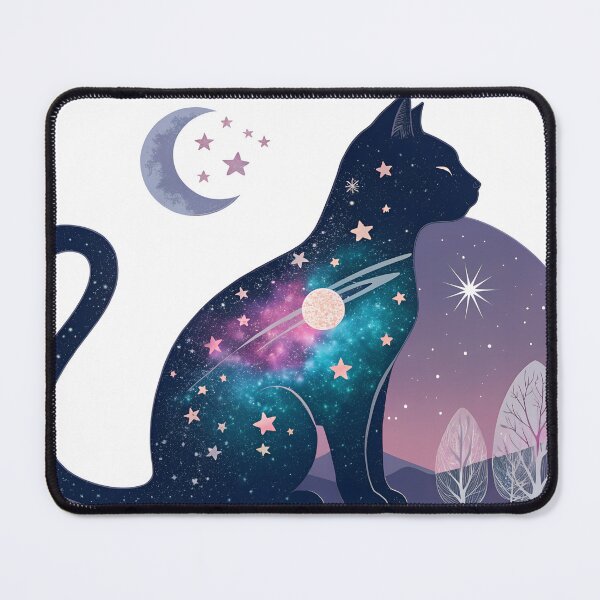 Item preview, Galactic Dreamer Cat Sticker | Fluffy Peels designed and sold by FluffyPeels.