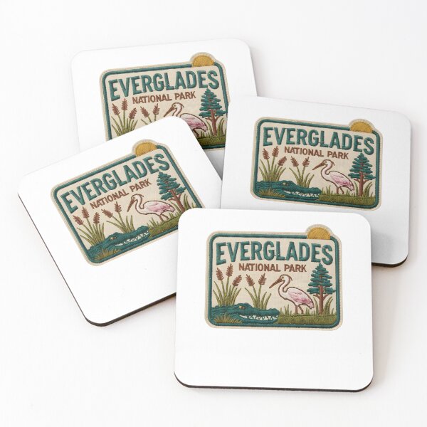 Item preview, Everglades National Park Embroidery Style Patch Vintage Art  designed and sold by LittleArij.