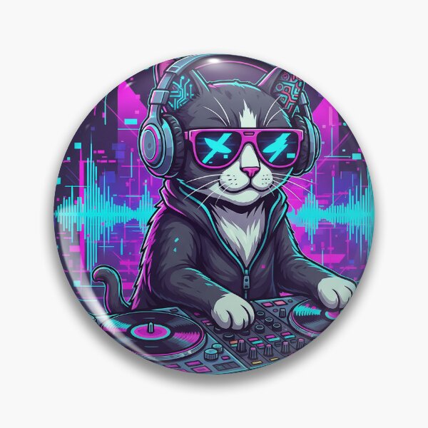 Item preview, Glitch-Core Retro-Futurist Cat DJ: Synthwave Pixel Art Master designed and sold by Visconis.