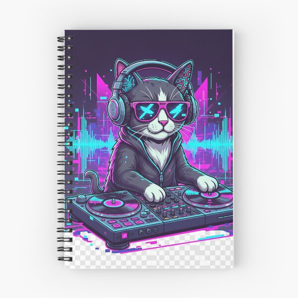 Item preview, Glitch-Core Retro-Futurist Cat DJ: Synthwave Pixel Art Master designed and sold by Visconis.