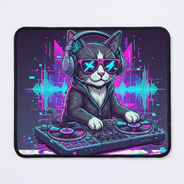 Item preview, Glitch-Core Retro-Futurist Cat DJ: Synthwave Pixel Art Master designed and sold by Visconis.