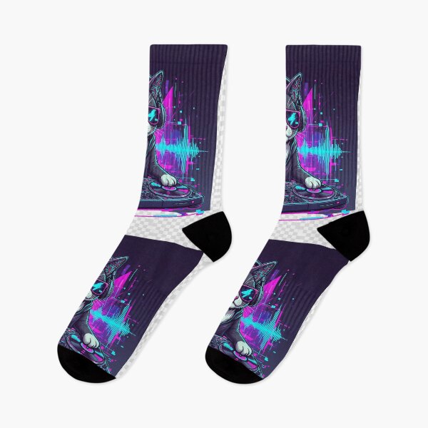 Item preview, Glitch-Core Retro-Futurist Cat DJ: Synthwave Pixel Art Master designed and sold by Visconis.