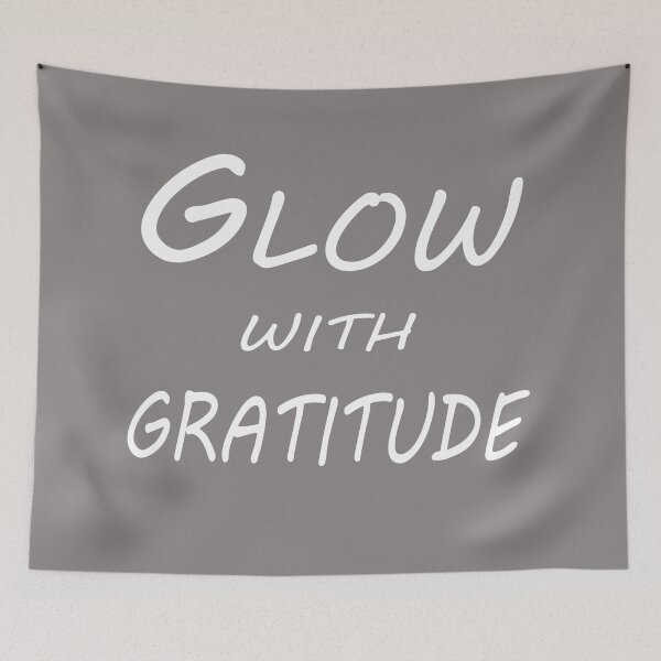 Item preview, Glow with Gratitude – Positive Energy Quote Design designed and sold by ArtNestVerse.