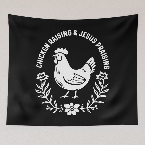 Item preview, Chicken Raising & Jesus Praising, Christian Farm Life Sublimation designed and sold by PrintItStudio.