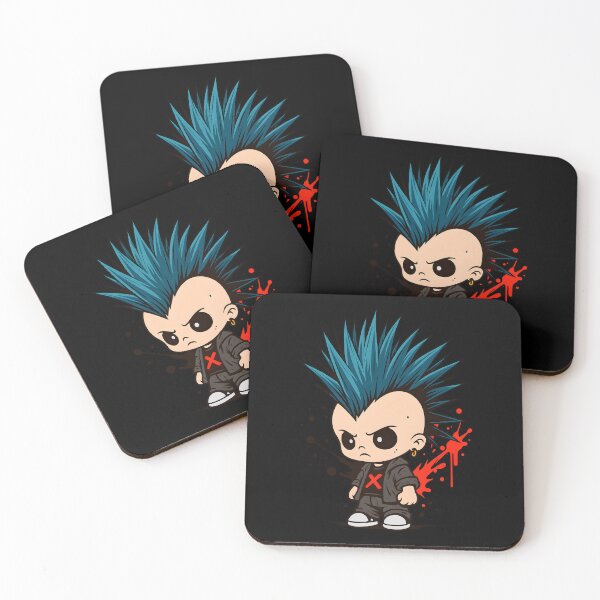 Item preview, Chibi Punk Blue Mohawk Kawaii Rebel designed and sold by MarCinu Art.