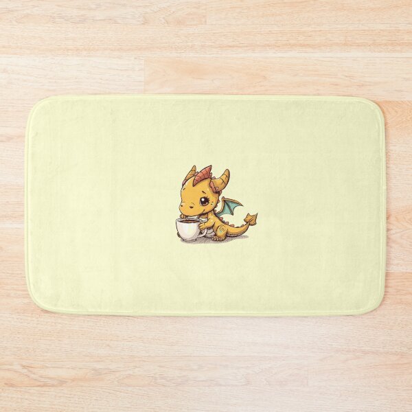 Item preview, Cute Kawaii Dragon Holding Coffee Cup | Adorable Chibi Fantasy Art designed and sold by Moon's Arts.