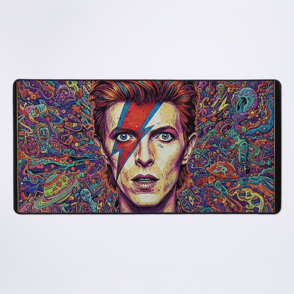 Item preview, David Bowie Aladdin Sane Reimagined – Vinyl Vibes Collection Art Print designed and sold by Art's Diner.