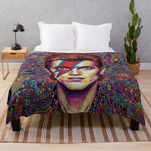 Item preview, David Bowie Aladdin Sane Reimagined – Vinyl Vibes Collection Art Print designed and sold by Art's Diner.