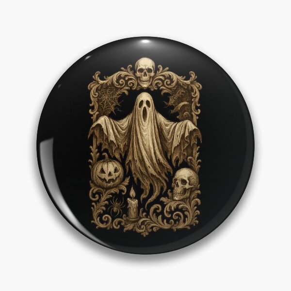 Item preview, Baroque Halloween Ghost Ornamental designed and sold by Prints-by-Olaf.