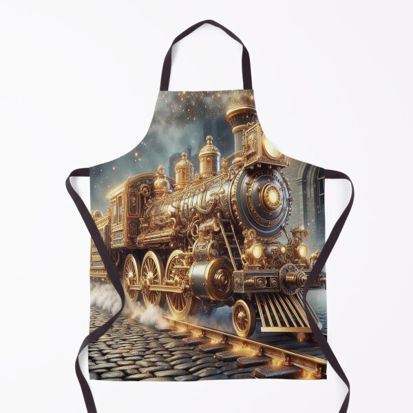 Item preview, SteamDream Express – Magical locomotive with golden flair & urban nostalgia designed and sold by FotoworldEdel.