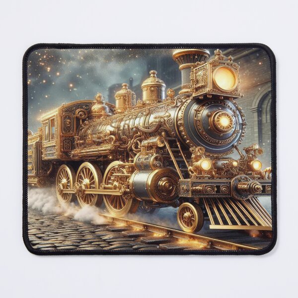 Item preview, SteamDream Express – Magical locomotive with golden flair & urban nostalgia designed and sold by FotoworldEdel.