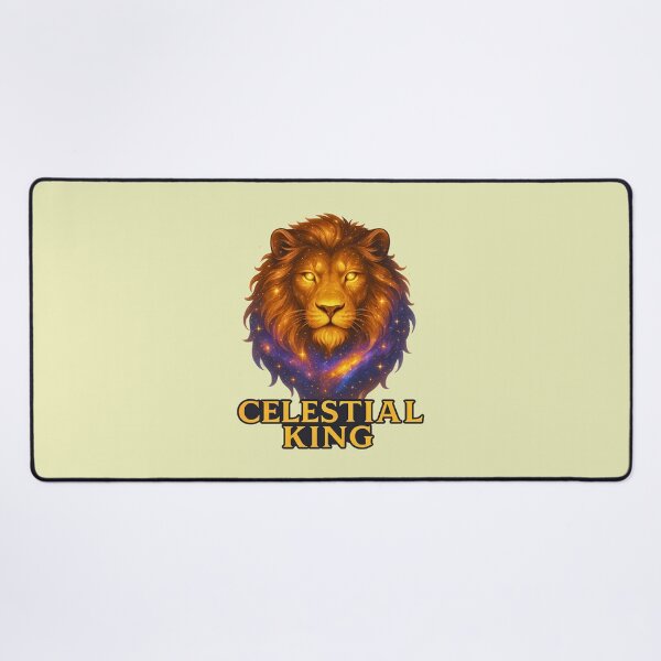 Item preview, Celestial King – Golden Galaxy Lion Head Fantasy Design designed and sold by Dezpro.