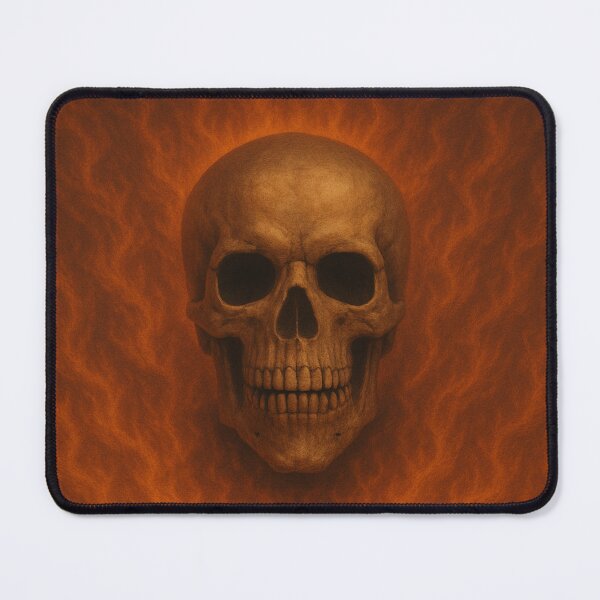 Item preview, Halloween Horror Skull on Fire – Realistic Fiery Skull Art designed and sold by SablePL.