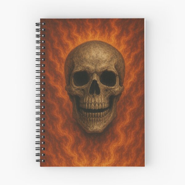 Item preview, Calavera de terror de Halloween en llamas: arte realista de calaveras ardientes designed and sold by SablePL.