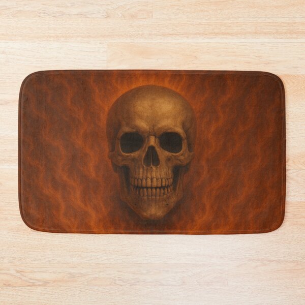 Item preview, Halloween Horror Skull on Fire – Realistic Fiery Skull Art designed and sold by SablePL.