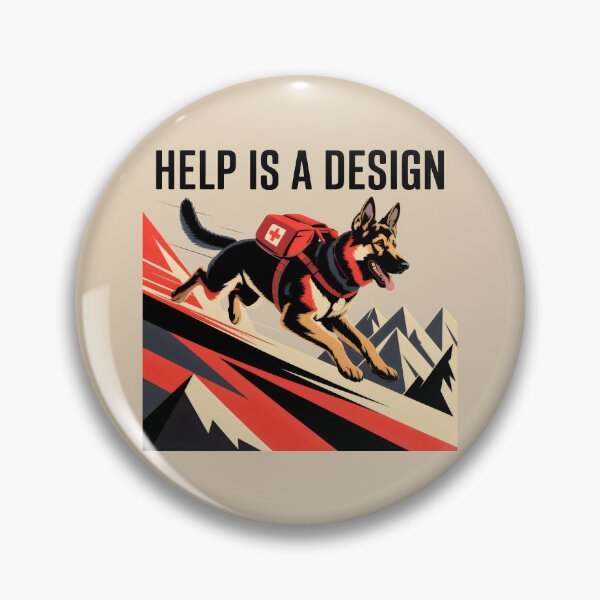 Item preview, Heroic German Shepherd in Constructivist Rescue Scene designed and sold by SplashTastic.