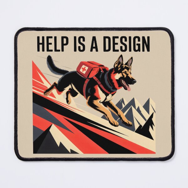 Item preview, Heroic German Shepherd in Constructivist Rescue Scene designed and sold by SplashTastic.