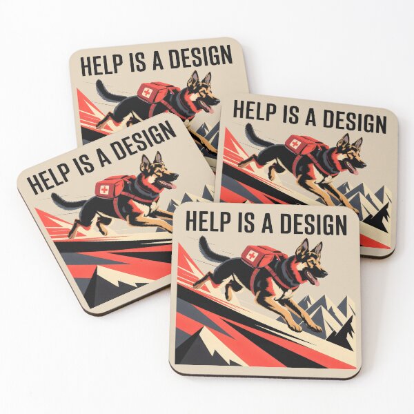 Item preview, Heroic German Shepherd in Constructivist Rescue Scene designed and sold by SplashTastic.