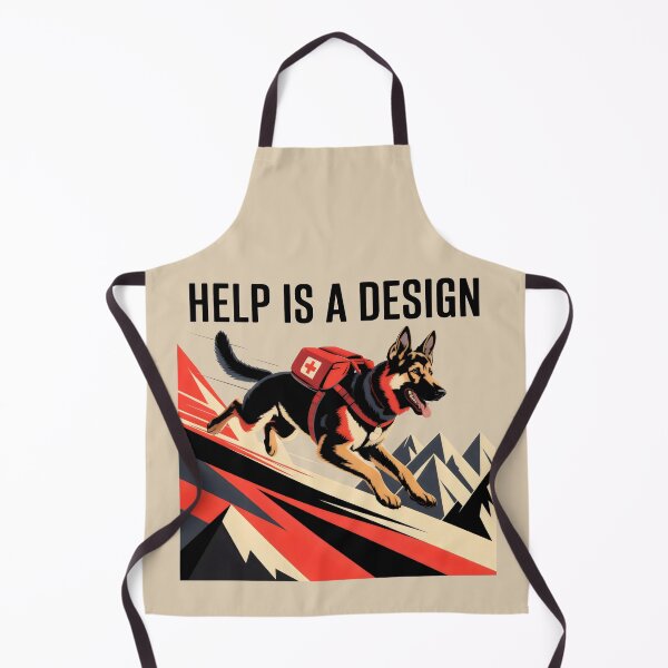 Item preview, Heroic German Shepherd in Constructivist Rescue Scene designed and sold by SplashTastic.