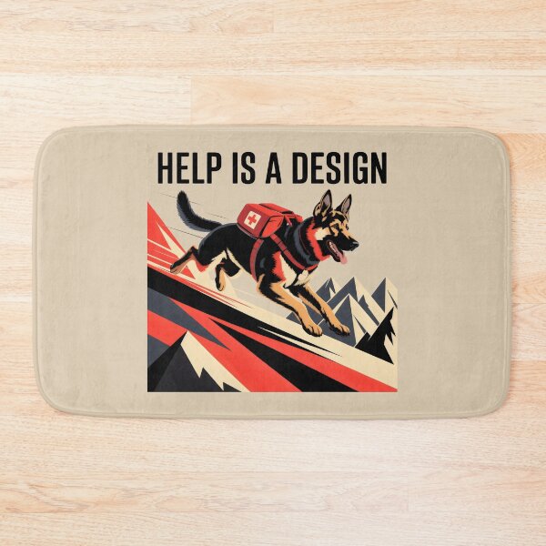 Item preview, Heroic German Shepherd in Constructivist Rescue Scene designed and sold by SplashTastic.