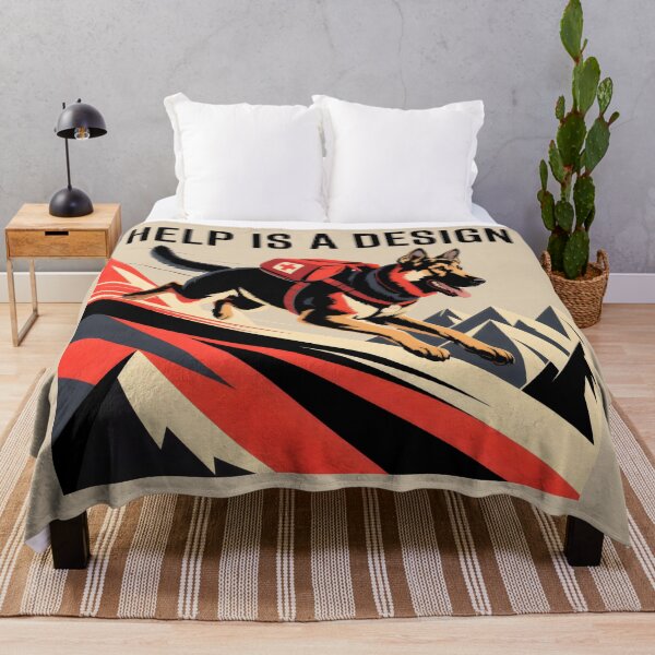 Item preview, Heroic German Shepherd in Constructivist Rescue Scene designed and sold by SplashTastic.