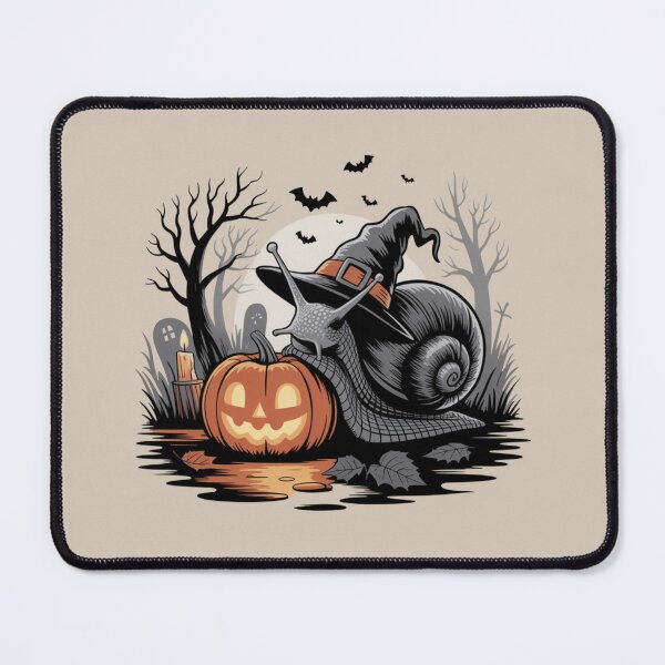 Item preview, Snail with Witch Hat and Candle Pumpkin designed and sold by Don't Crack Art.