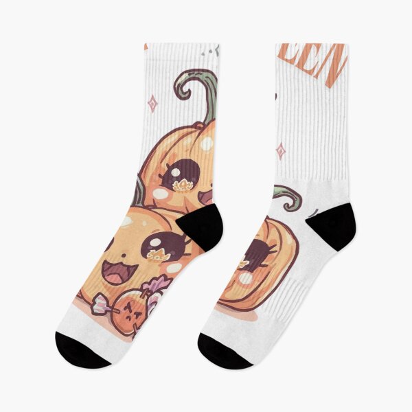 Item preview, Happy Halloween Kawaii Pumpkins – Cute Chibi Candy Art ? designed and sold by snoezelstudio.