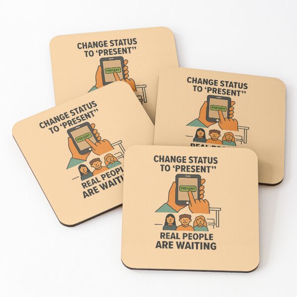 Item preview, “Status Present” – Real Life Is Calling designed and sold by Wolf on the Stroke.